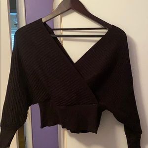 immodel black cropped sweater